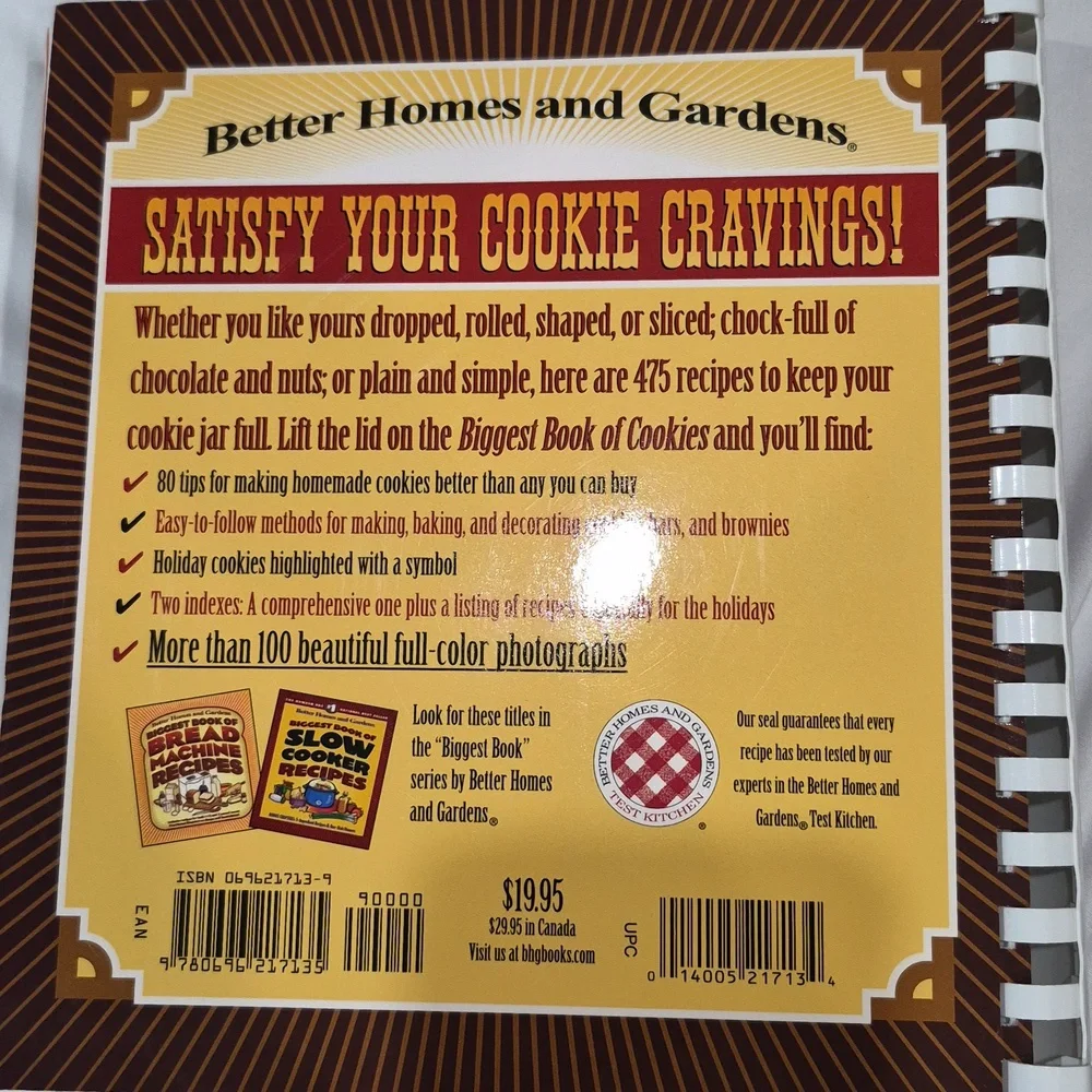 Better Homes and Gardens Biggest Book of Cookies - Cookbook
